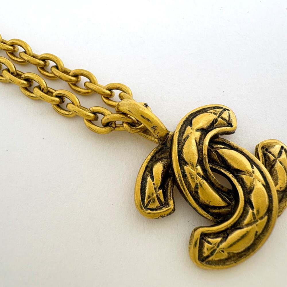 Chanel Cc Logo Chain Pendant Necklace #244029C13B - Picture 4 of 6